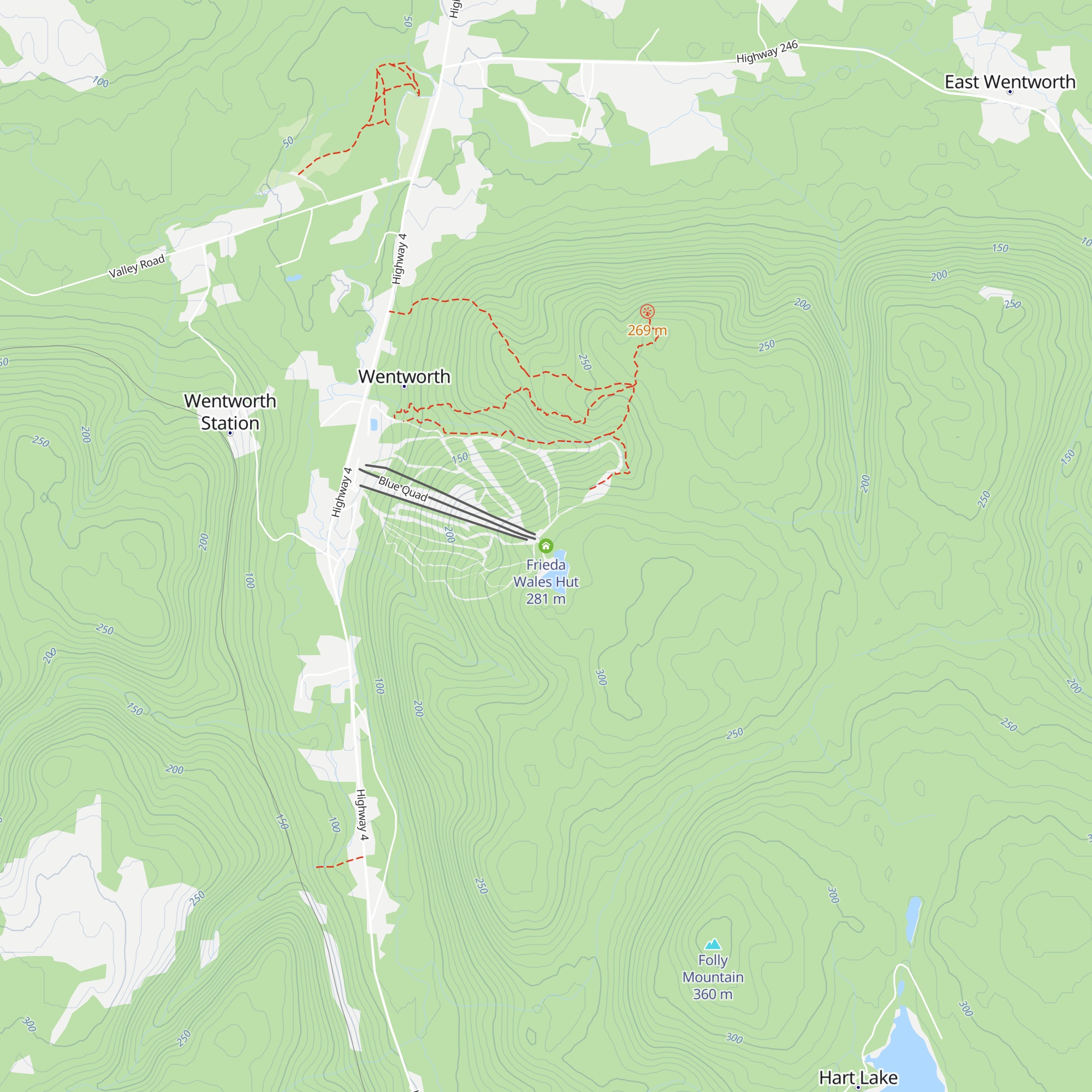 Frieda Wales Hut map