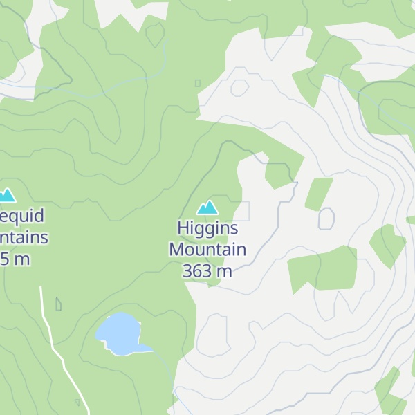 Map of Higgins Mountain