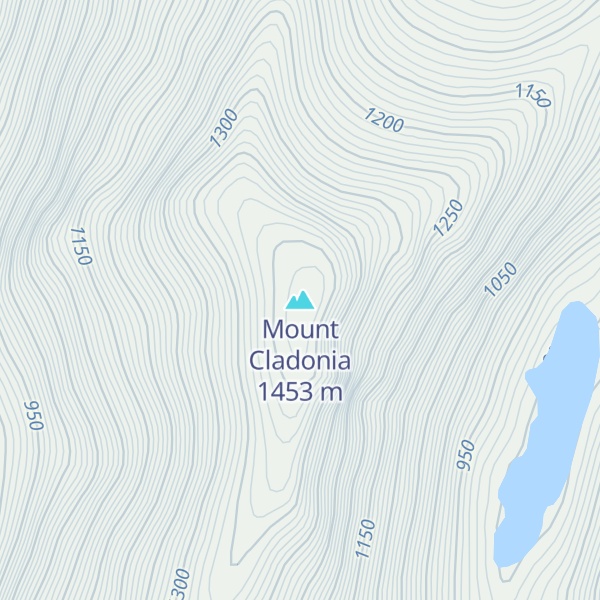 Map of Mount Cladonia