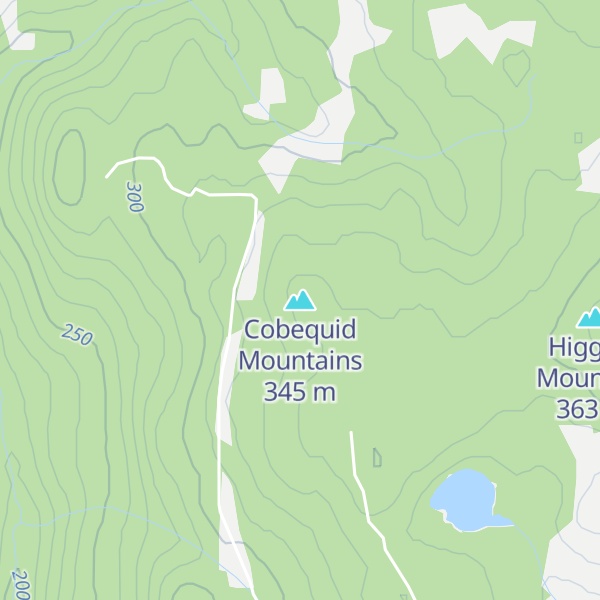 Map of Cobequid Mountains