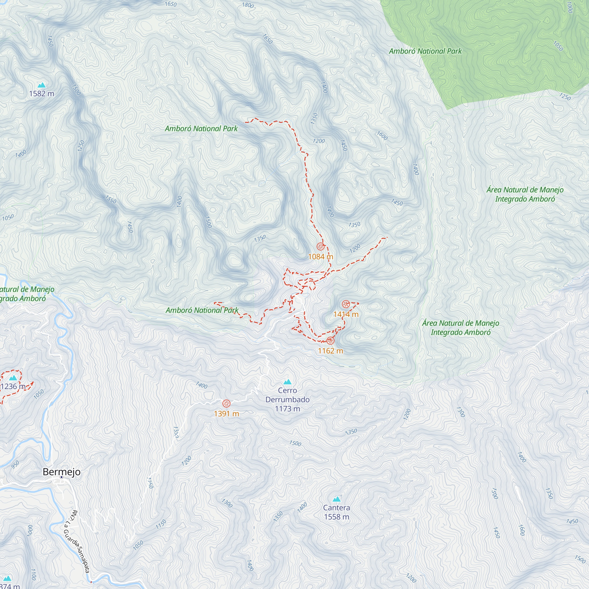 Refugio Volcanes map