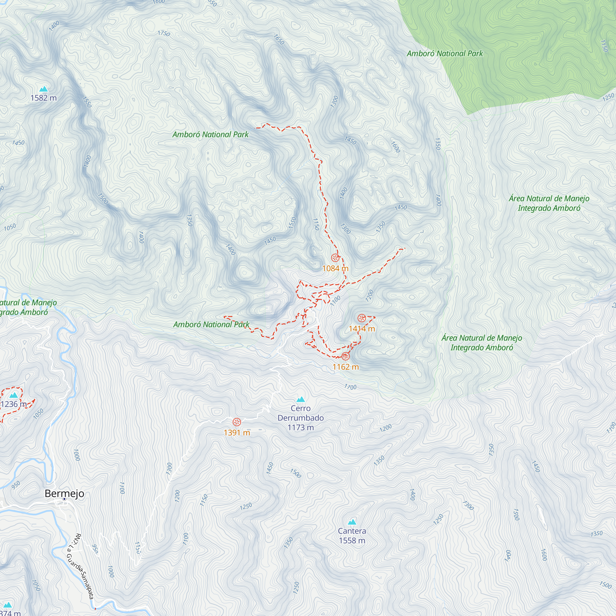 Refugio Volcanes map