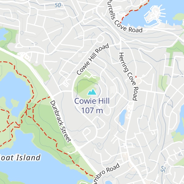 Map of Cowie Hill