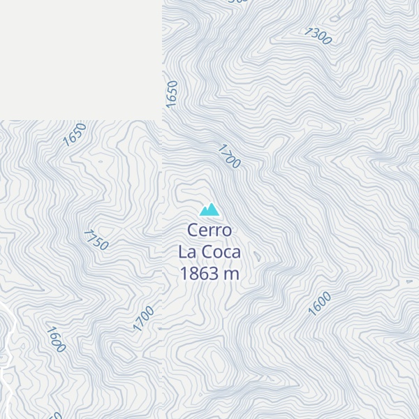 Map of Cerro La Coca