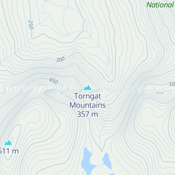 Map of Torngat Mountains