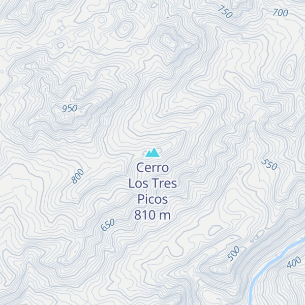 Map of Cerro Los Tres Picos