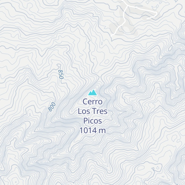Map of Cerro Los Tres Picos