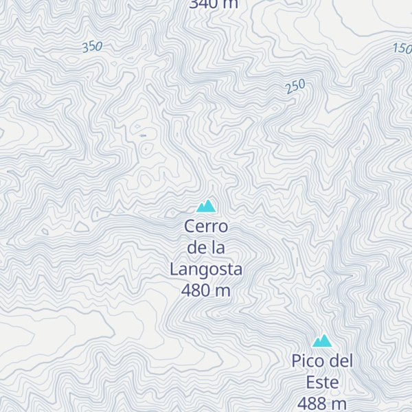 Map of Cerro de la Langosta