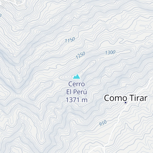 Map of Cerro El Perú