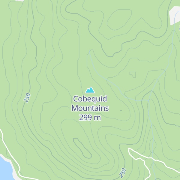 Map of Cobequid Mountains