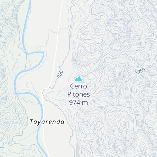 Map of Cerro Pitones