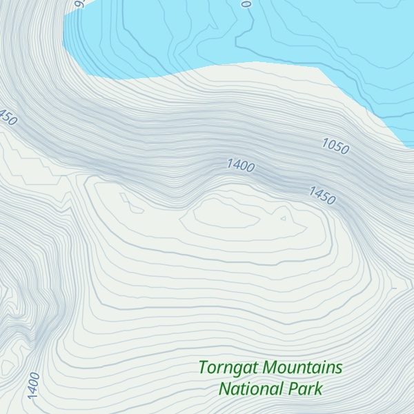 Map of Torngarsoak Mountain