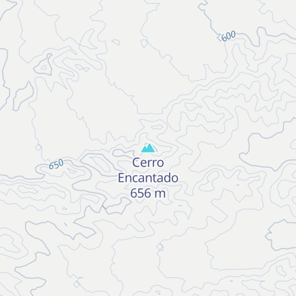 Map of Cerro Encantado