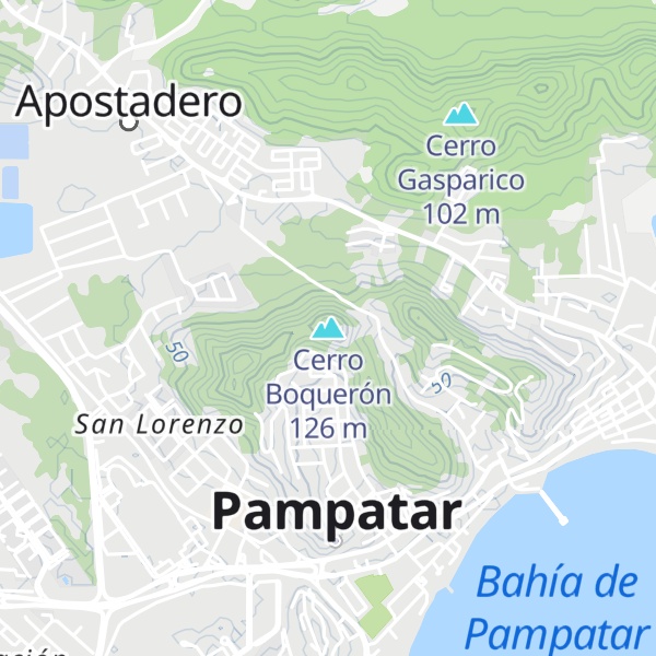 Map of Cerro Boquerón