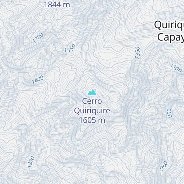 Map of Cerro Quiriquire