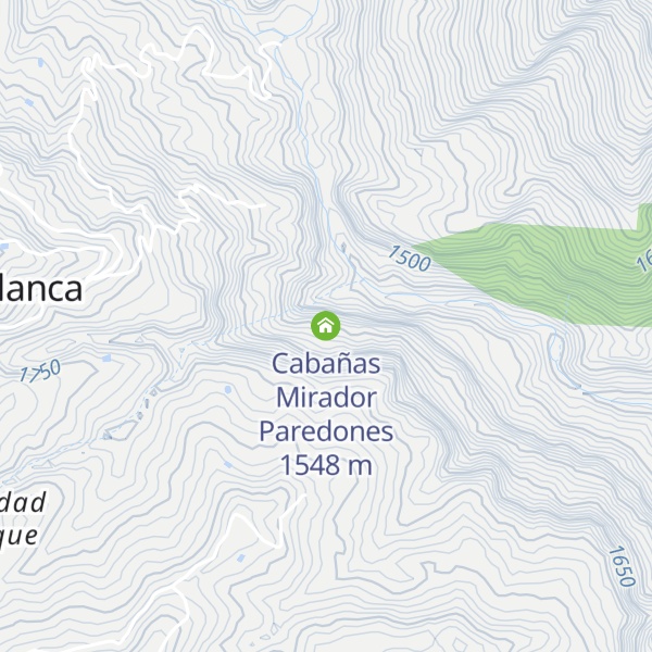 Map of Cabañas Mirador Paredones