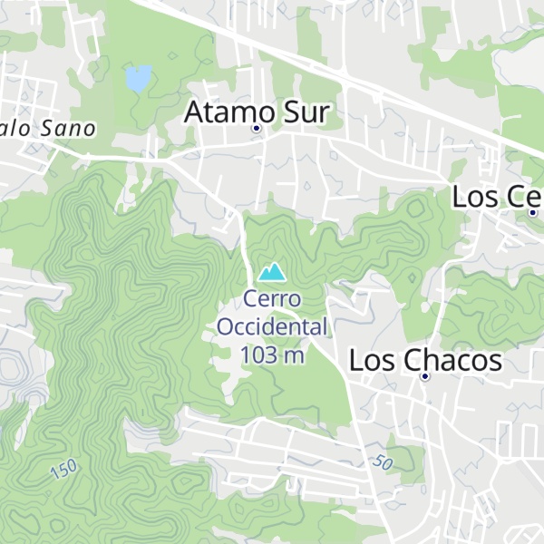 Map of Cerro Occidental