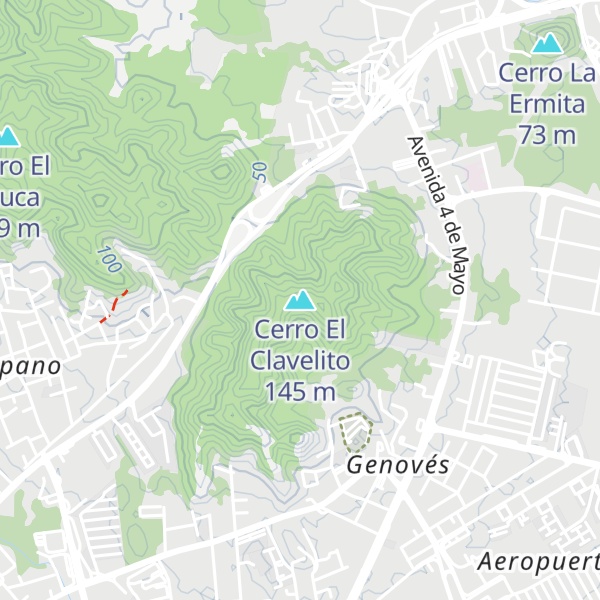 Map of Cerro El Clavelito