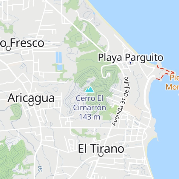 Map of Cerro El Cimarrón
