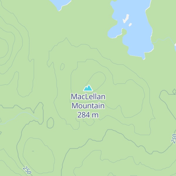 Map of MacLellan Mountain