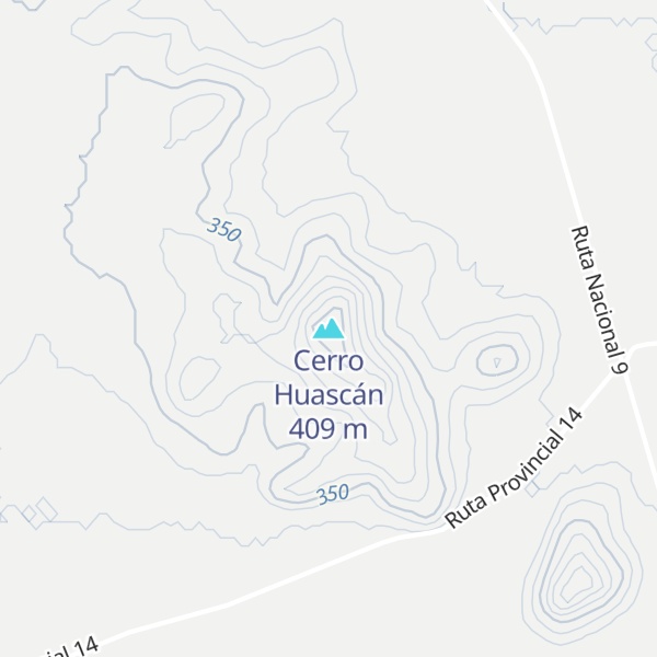 Map of Cerro Huascán