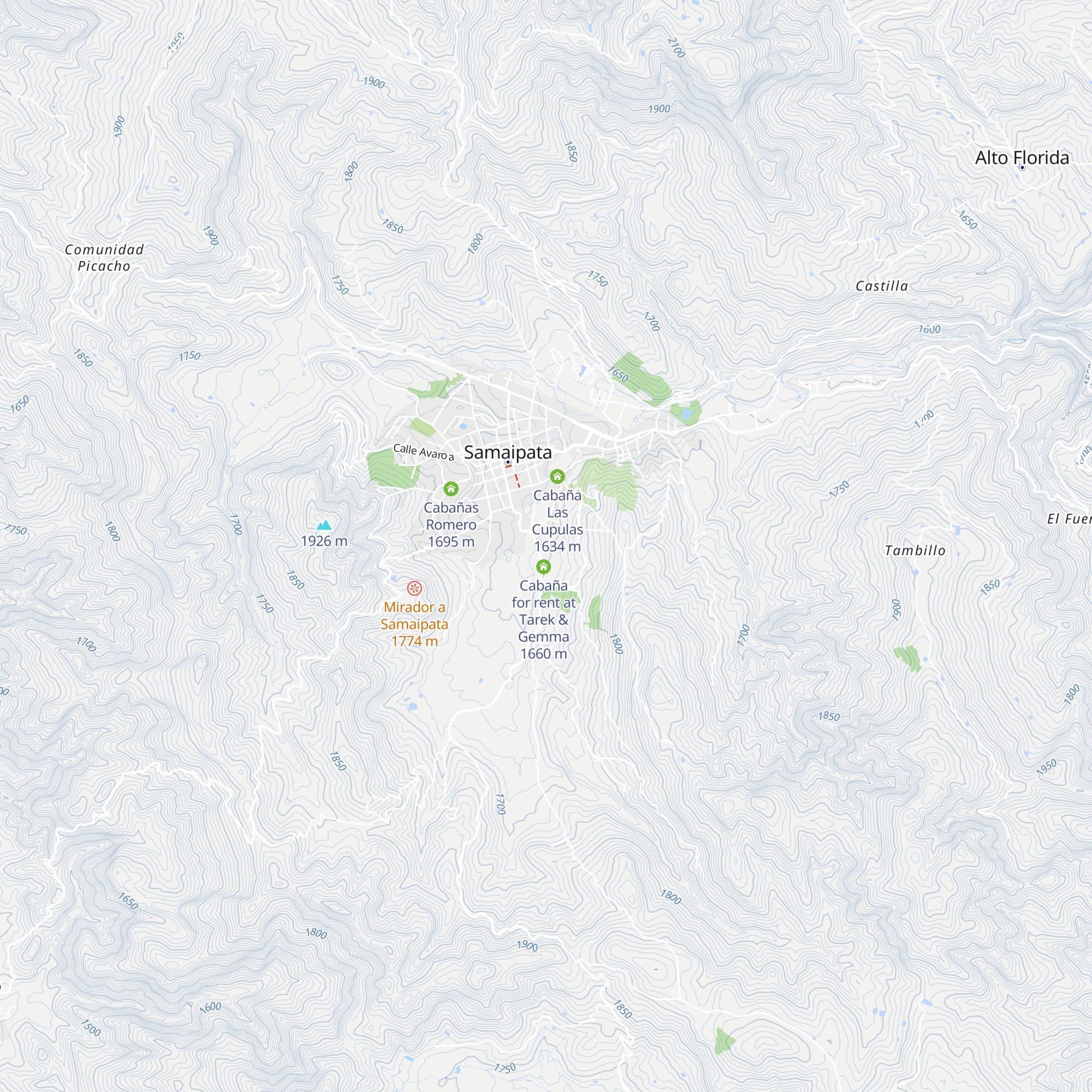 Cabañas Bambu map
