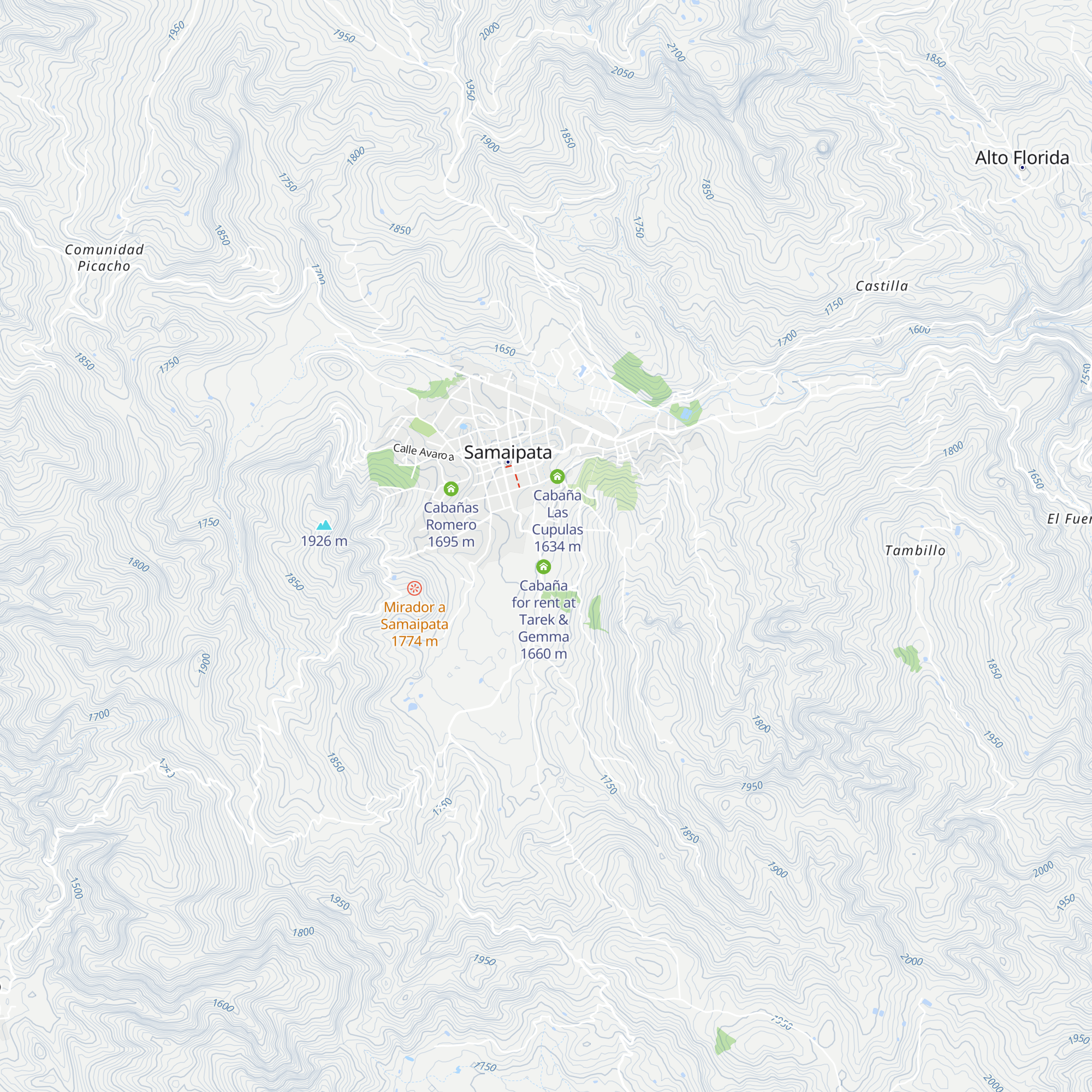 Cabañas Bambu map