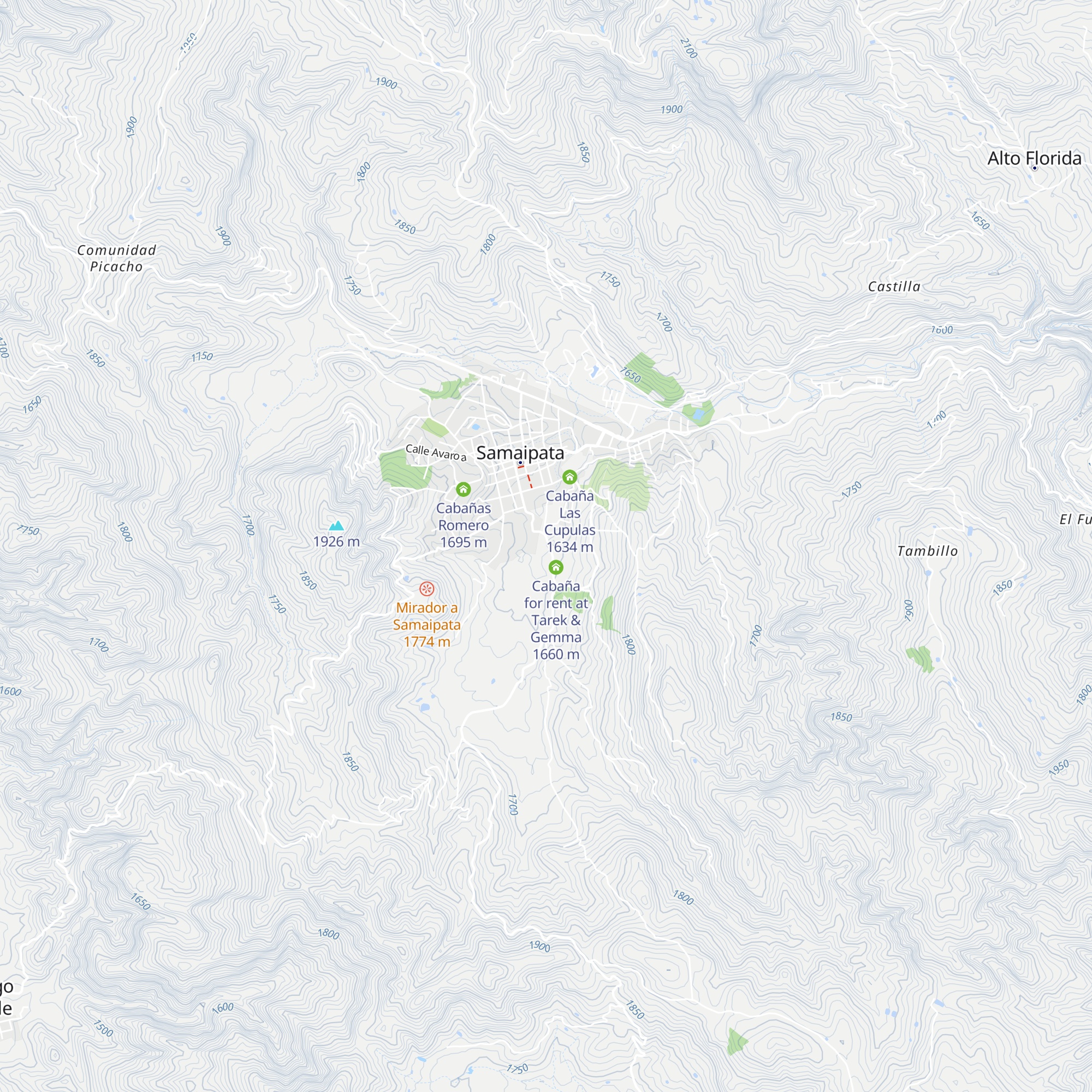 Cabañas Pierangeli map
