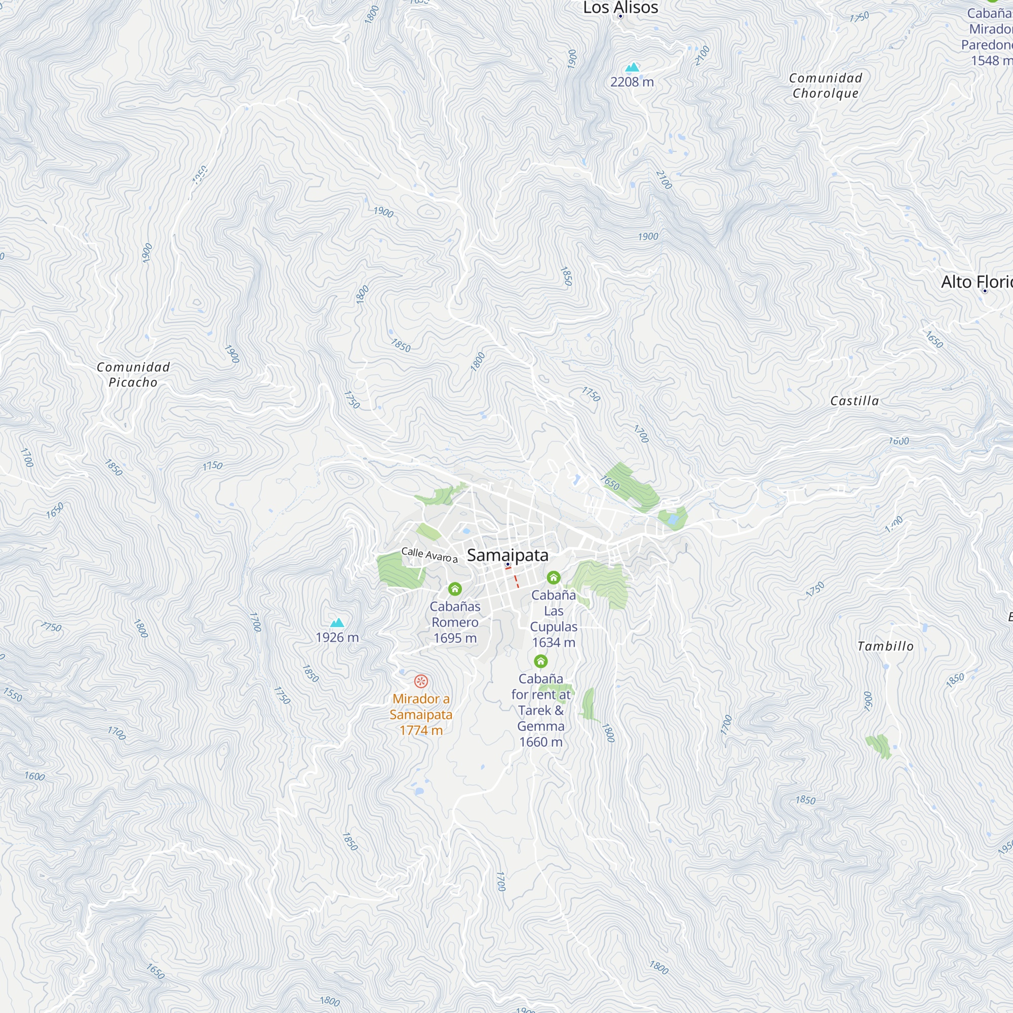 Cabañas Los Tordos del Parral map