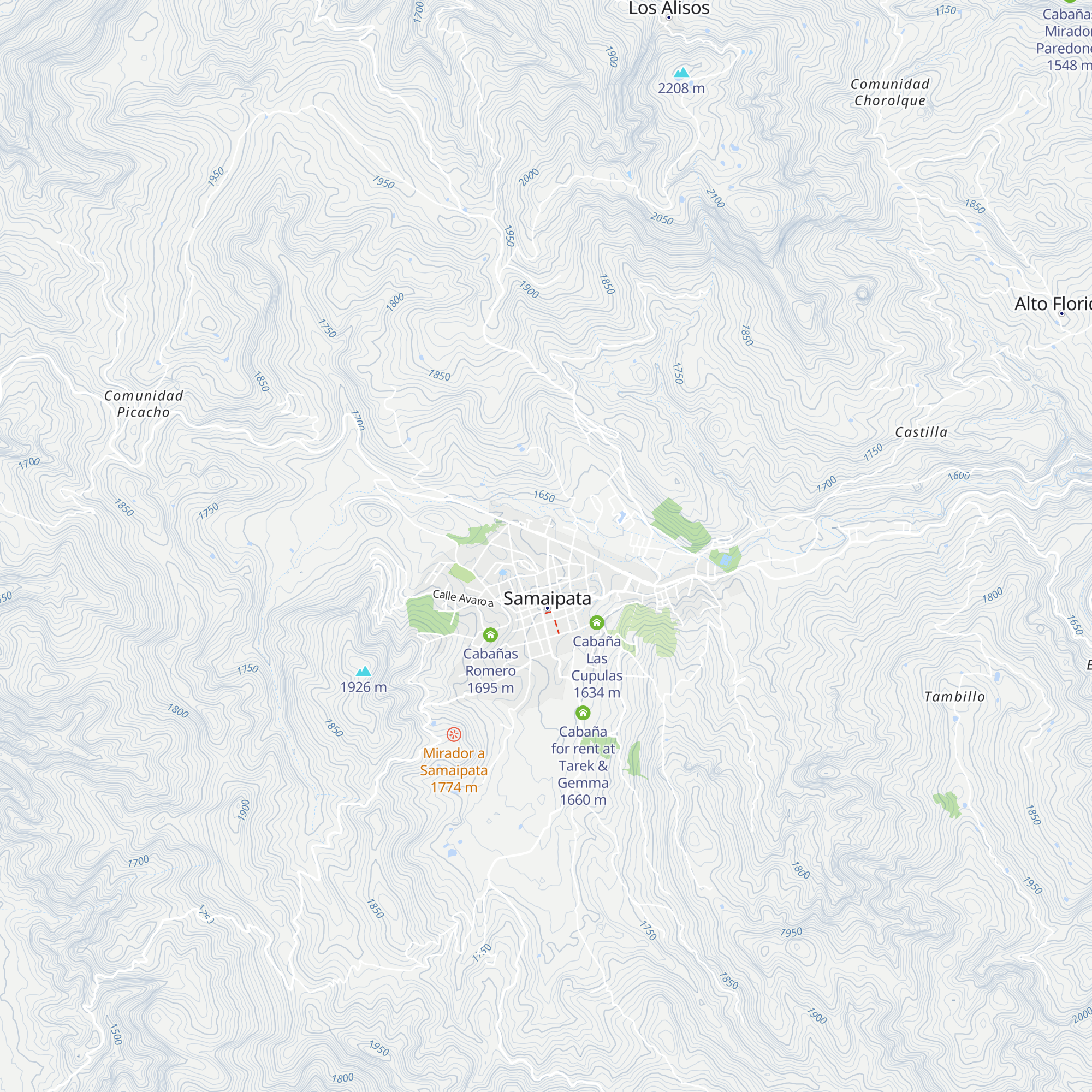 Cabañas Los Tordos del Parral map