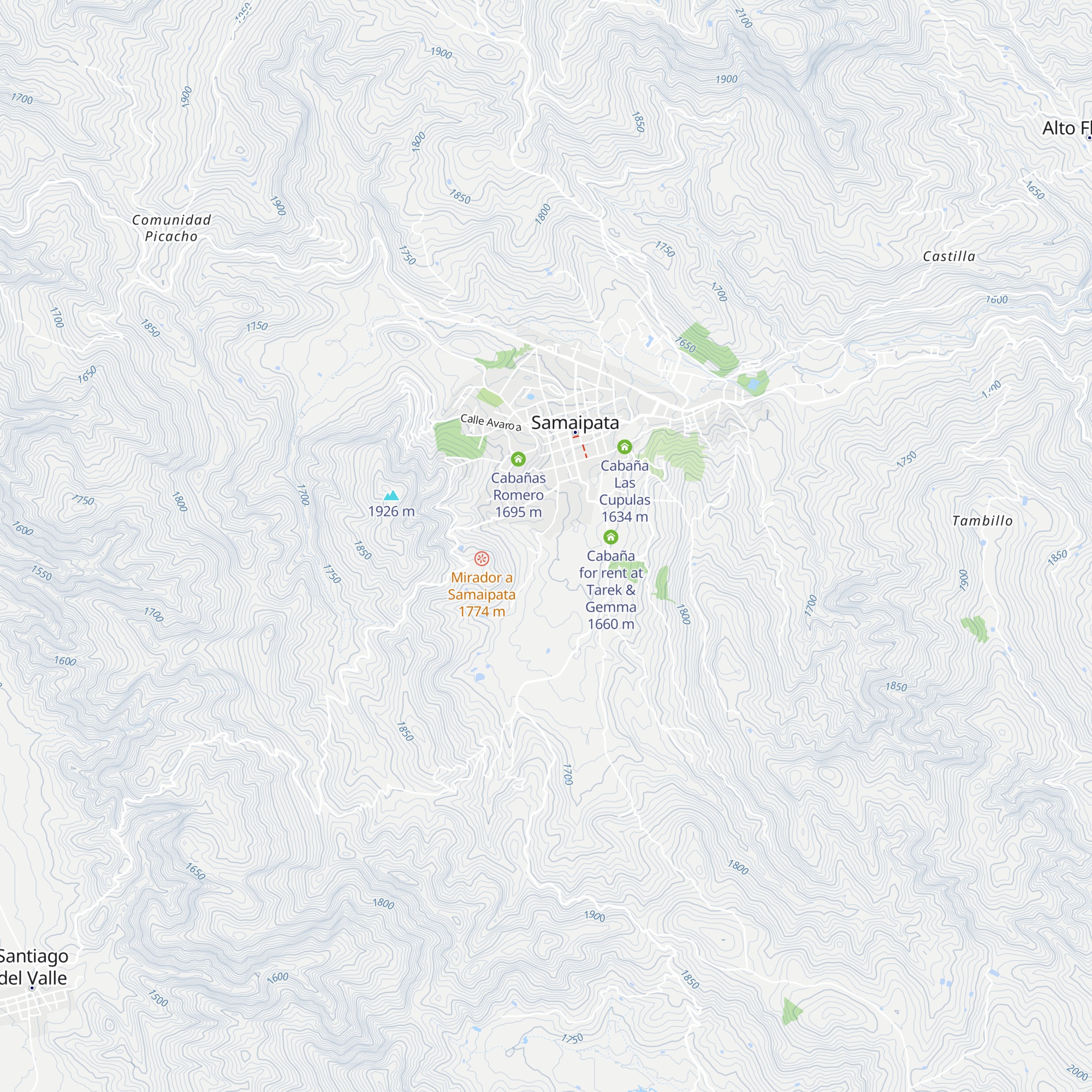 Cabañas de Traudi map