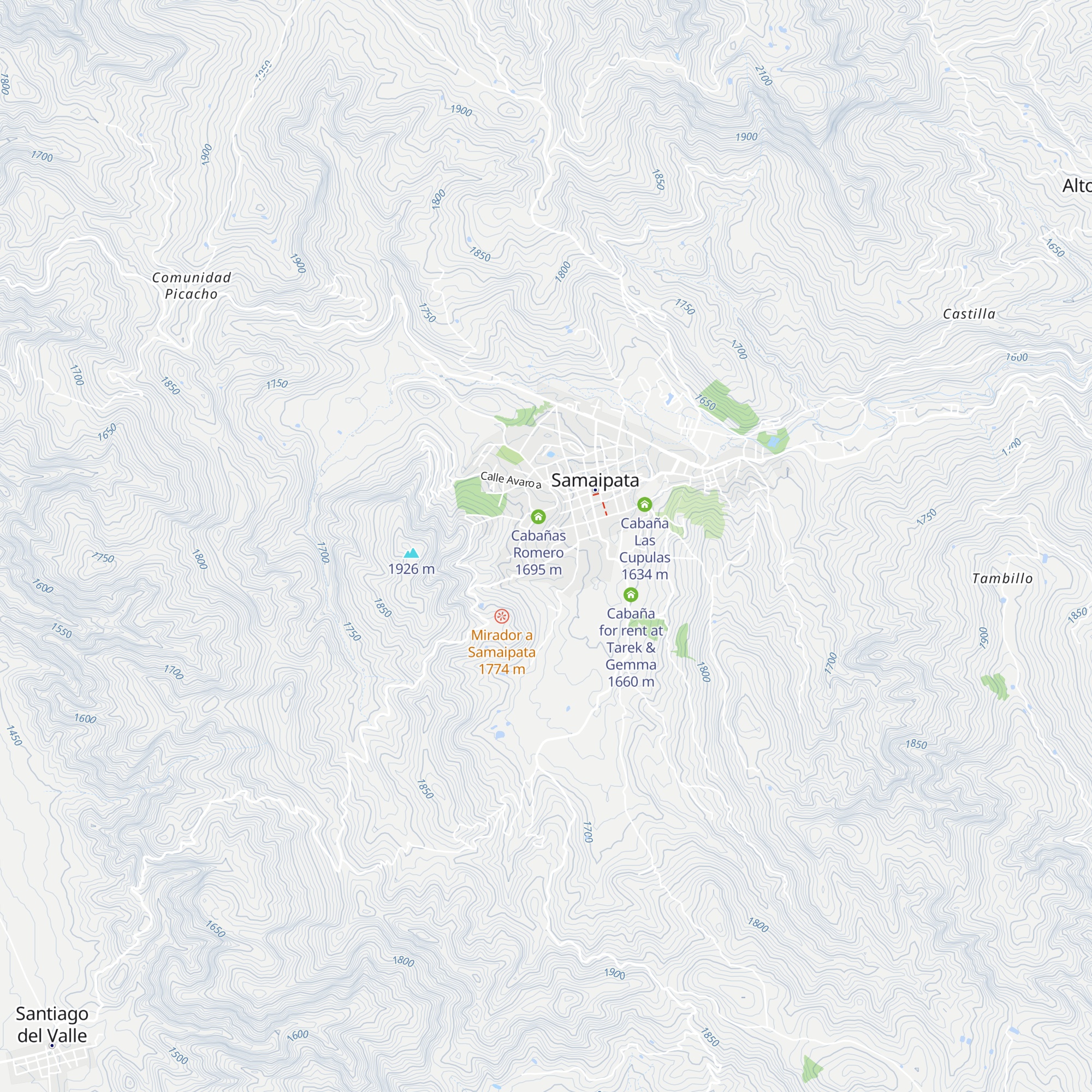 Cabaña La Bien Amada map