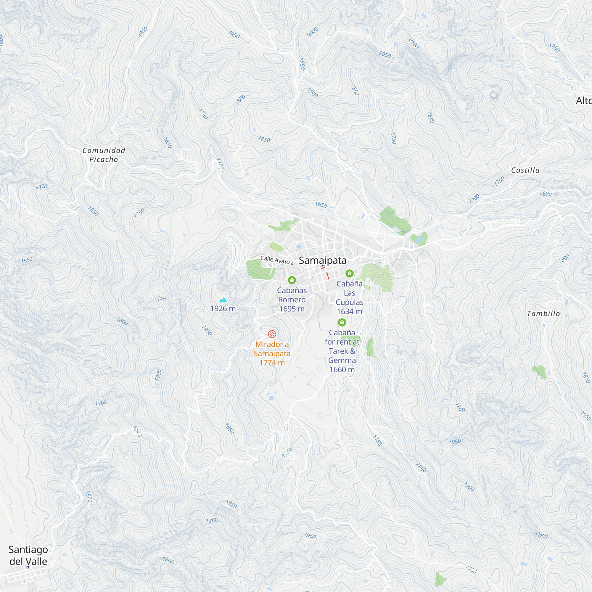 Cabaña La Bien Amada map