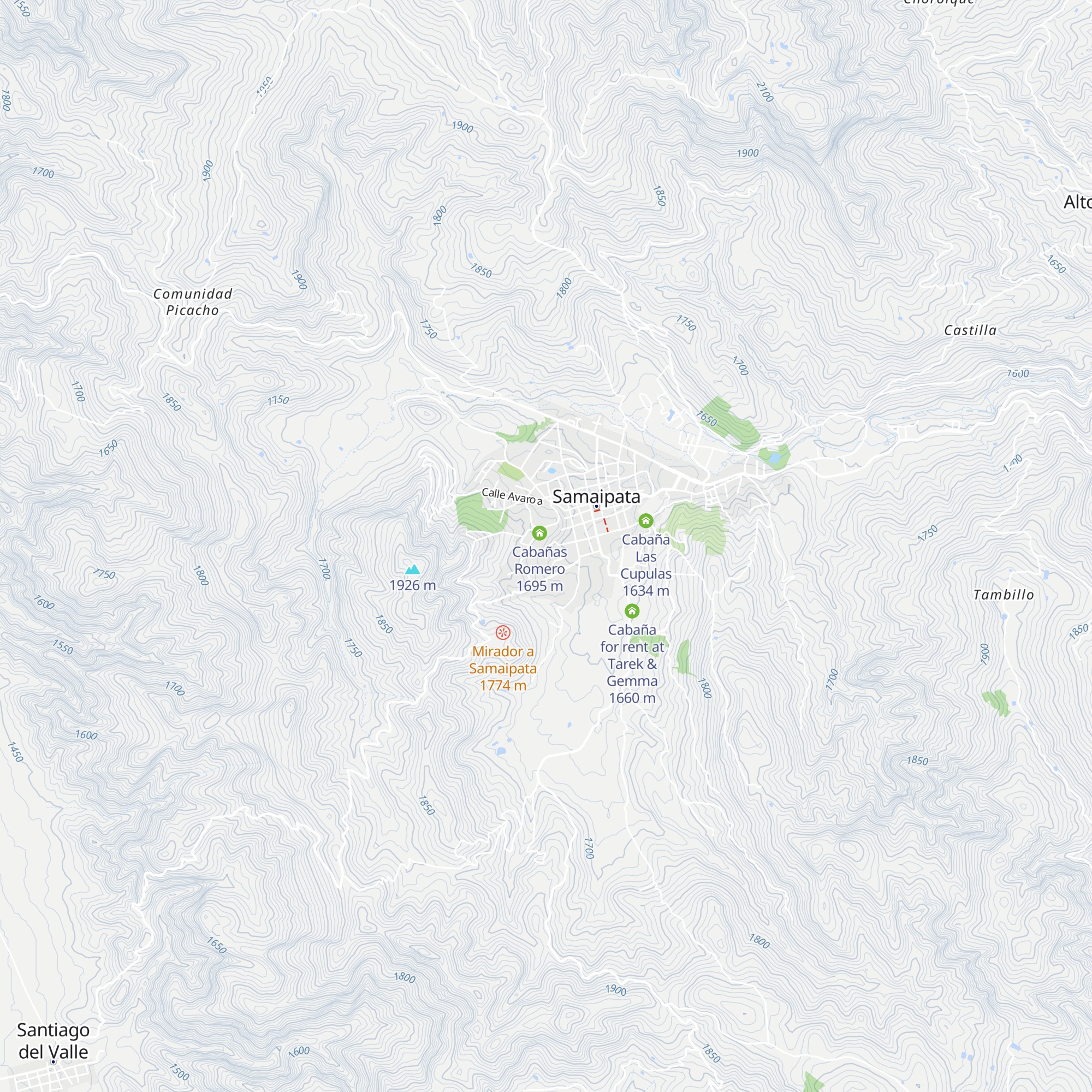 Cabaña Flor de la Vida map