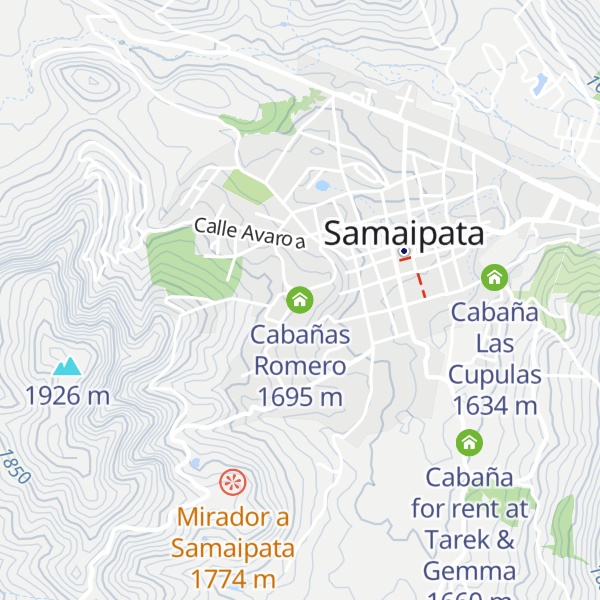 Map of Cabañas Romero