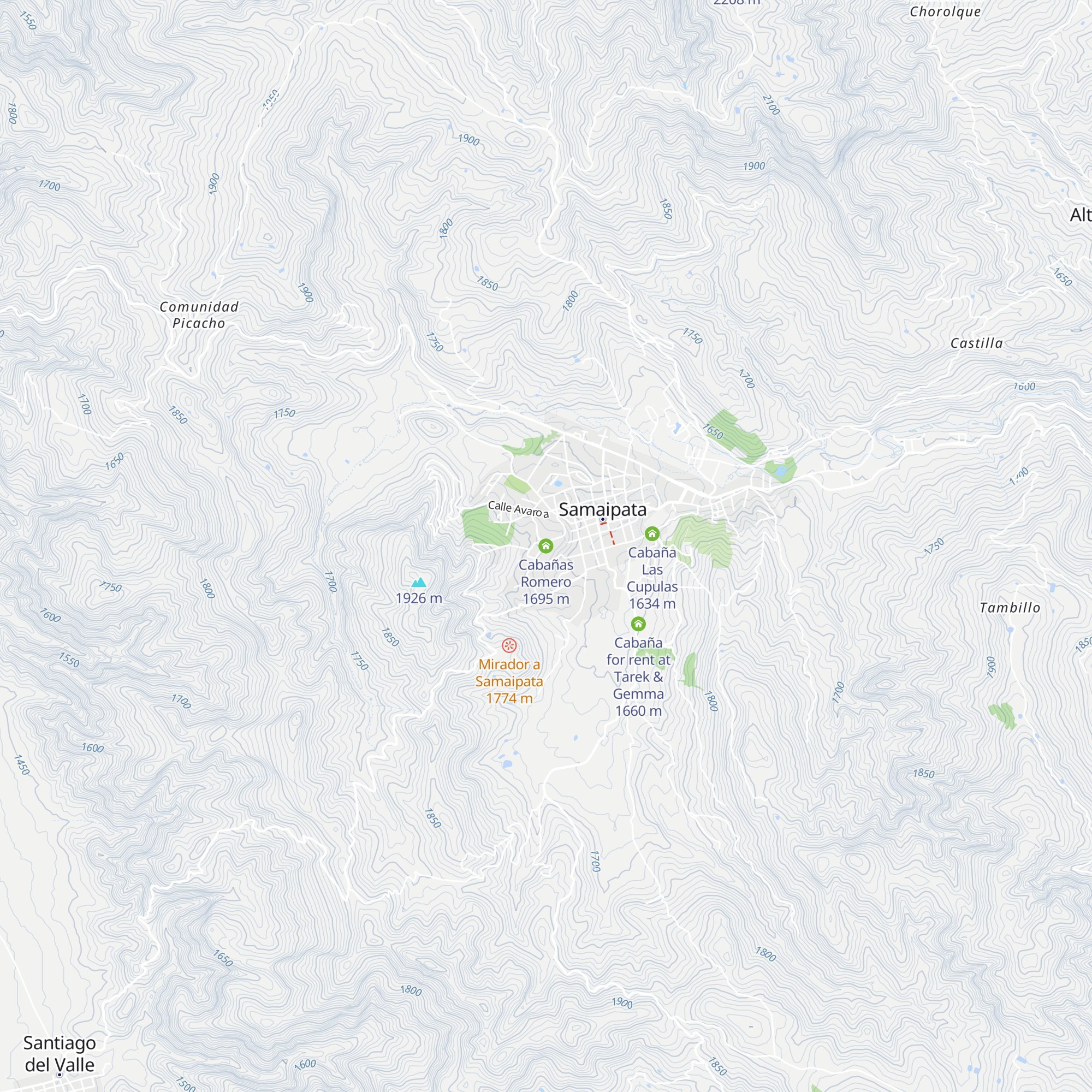 Cabañas Romero map