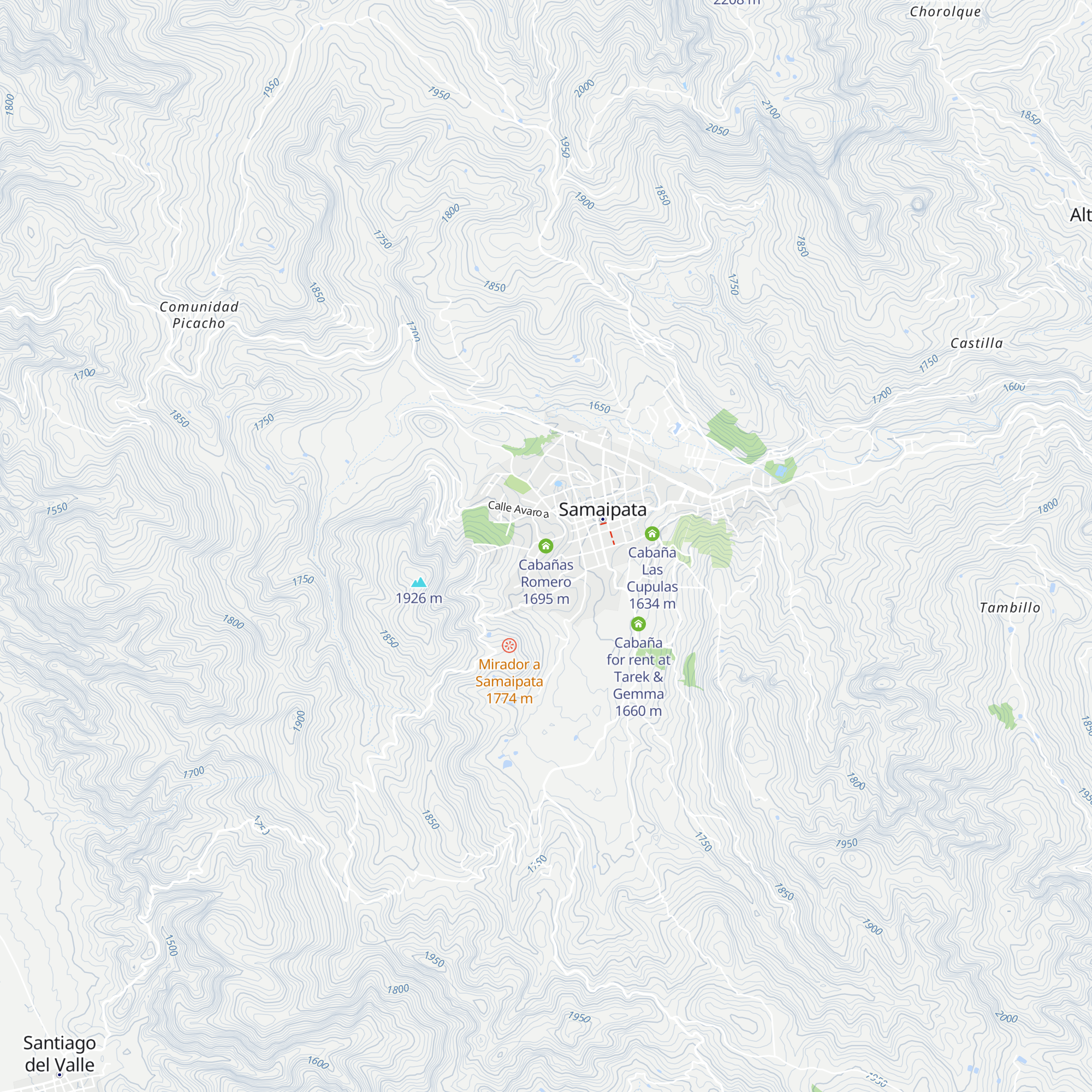 Cabañas Romero map