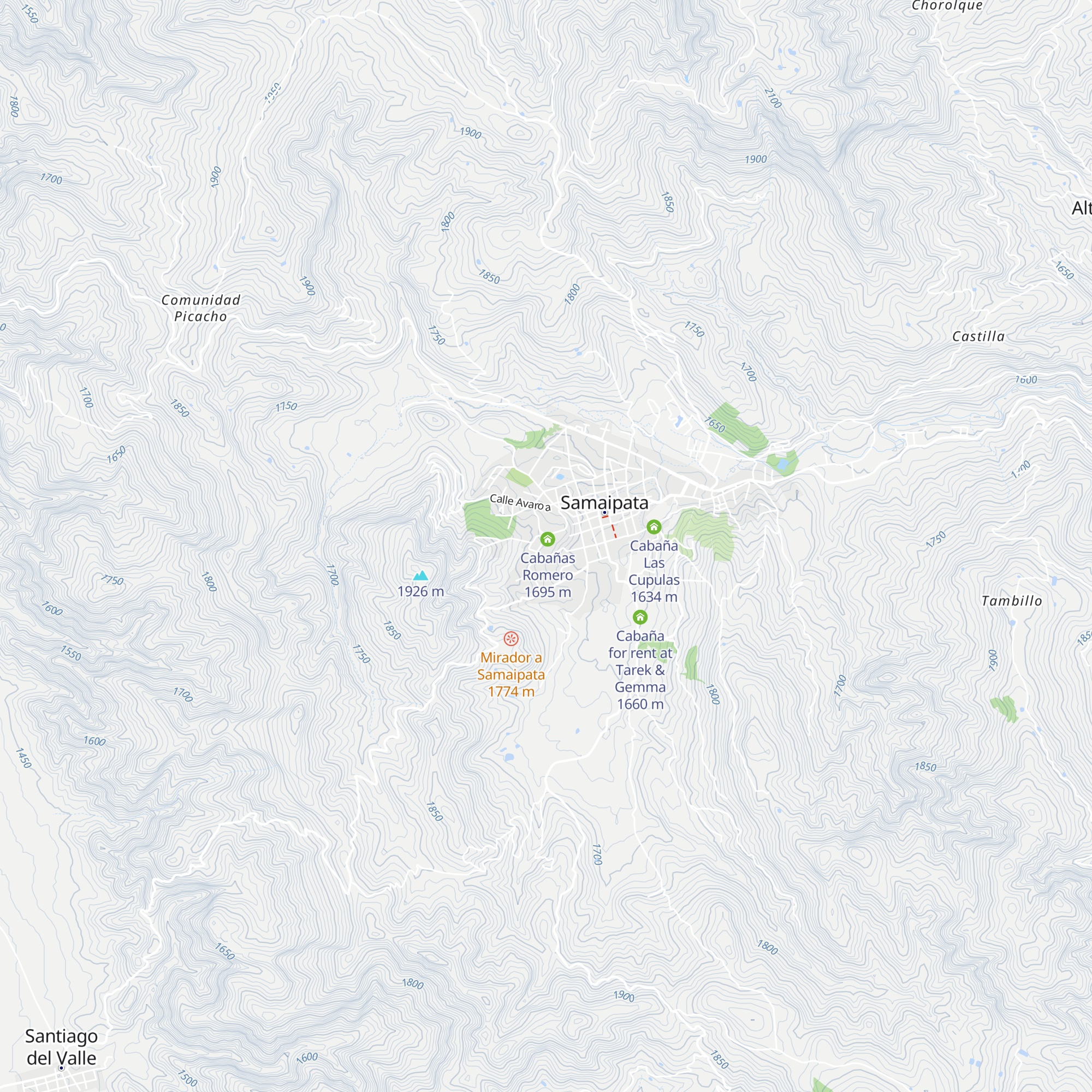 Cabañas Campeche map
