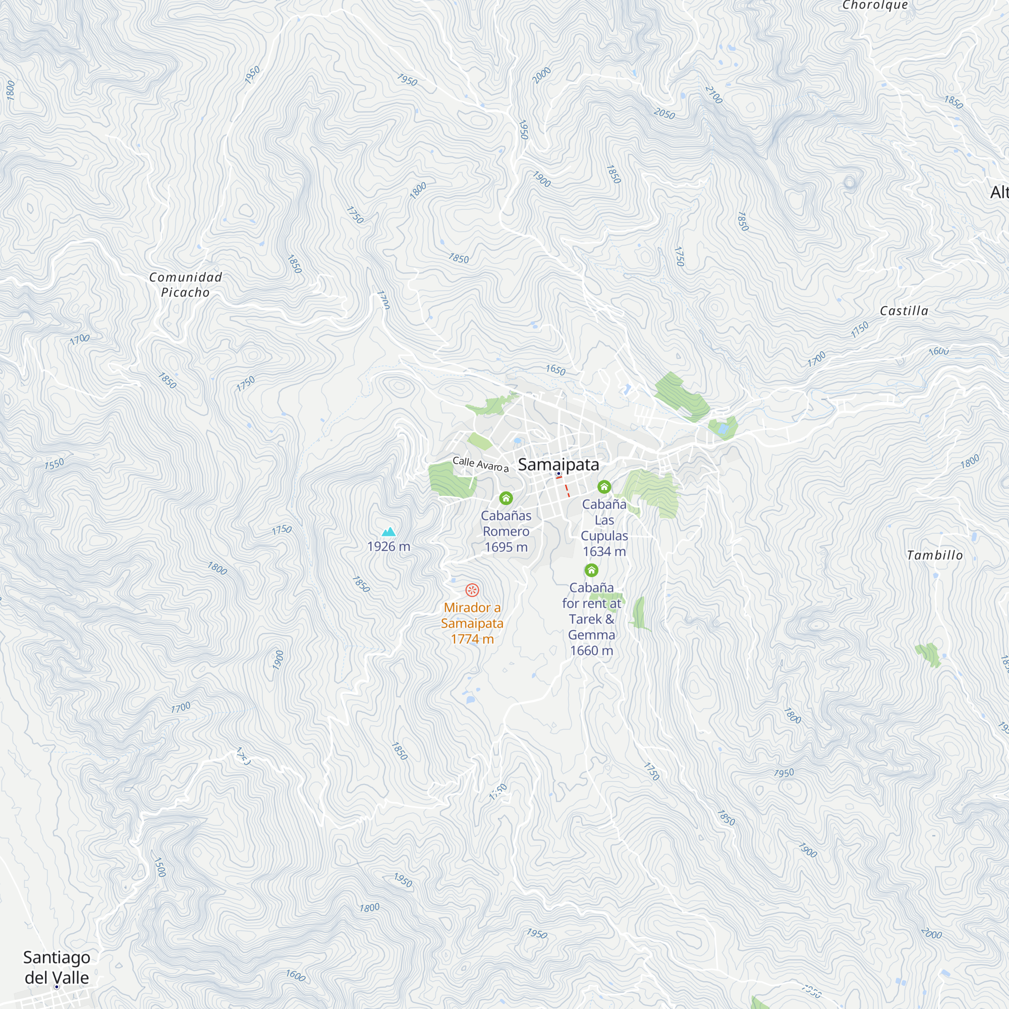 Cabañas Campeche map