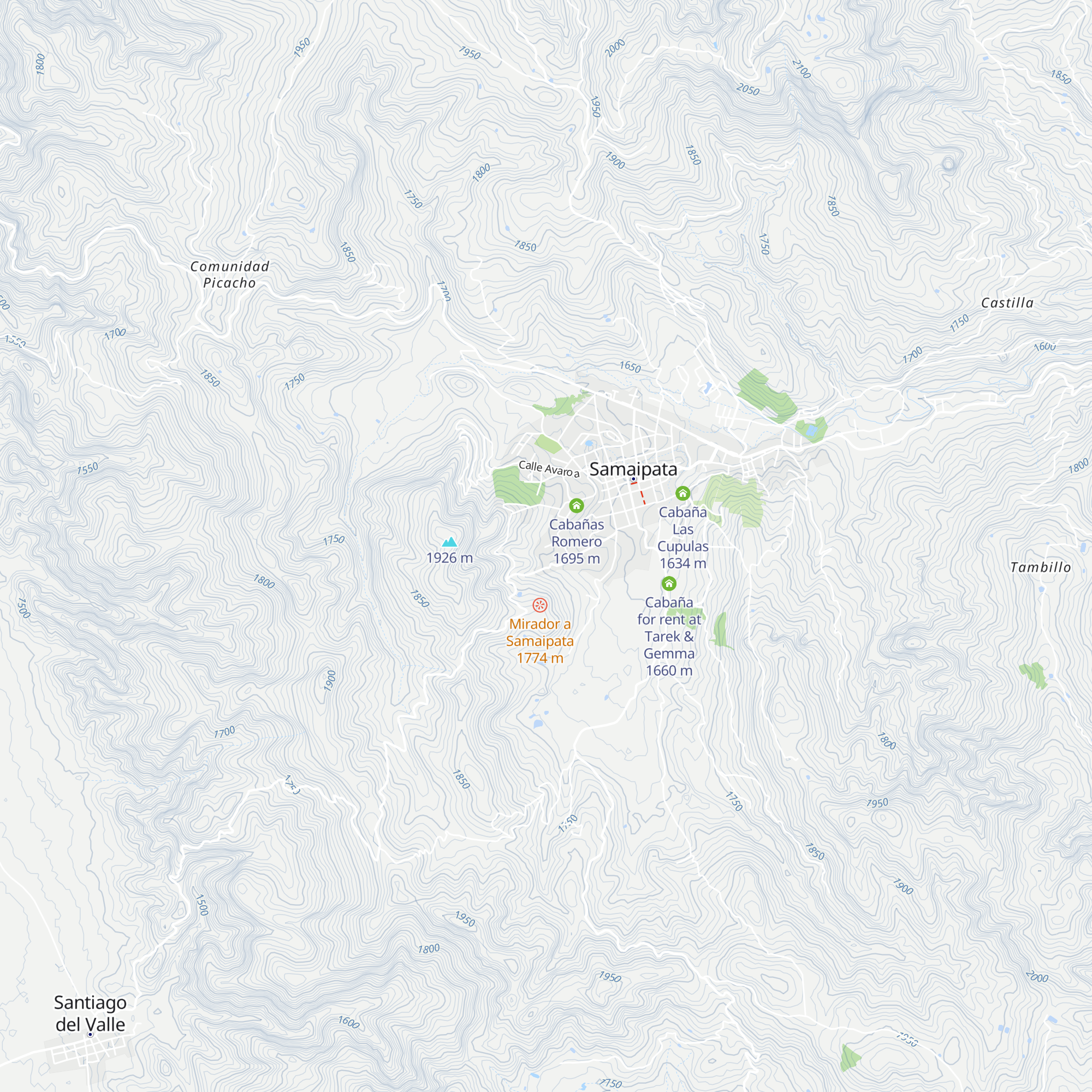Cabañas Fridolín map