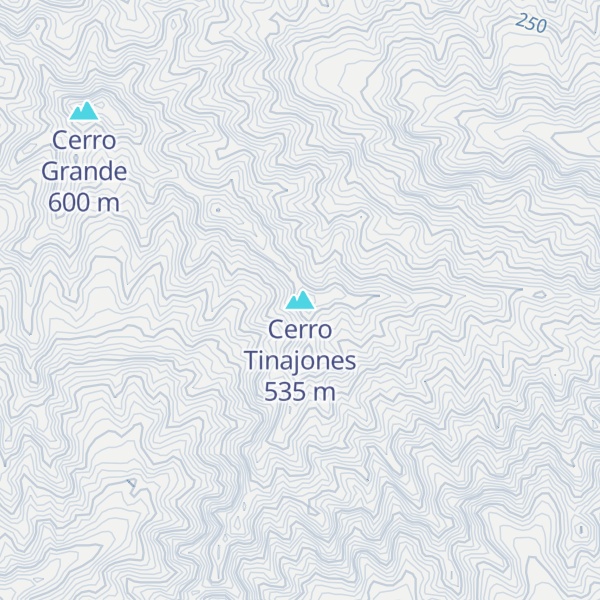 Map of Cerro Tinajones