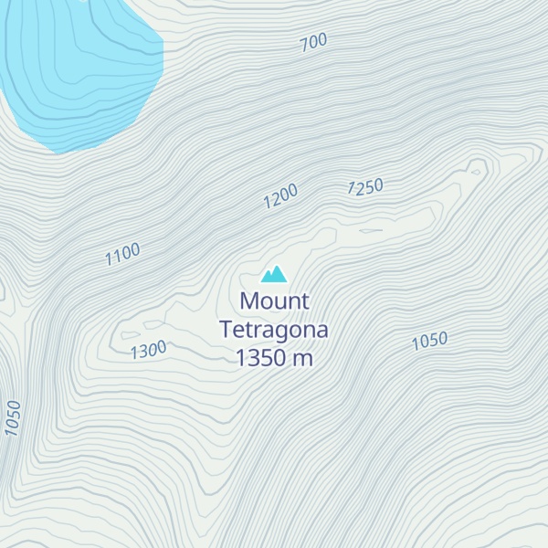 Map of Mount Tetragona