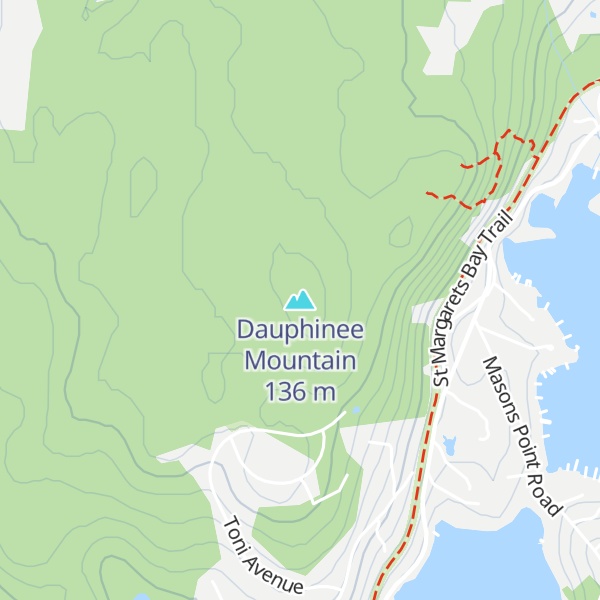 Map of Dauphinee Mountain