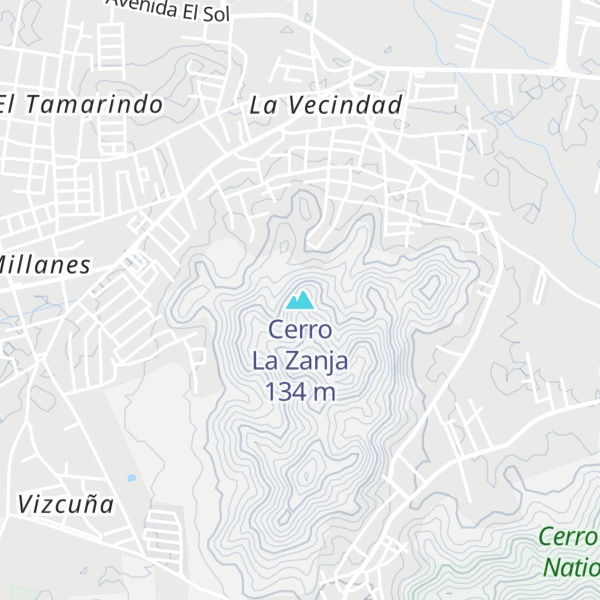 Map of Cerro La Zanja