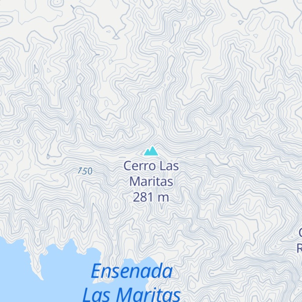 Map of Cerro Las Maritas