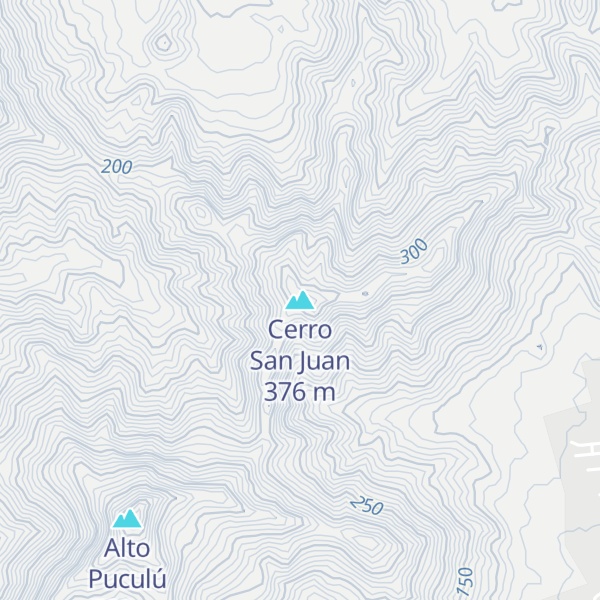 Map of Cerro San Juan