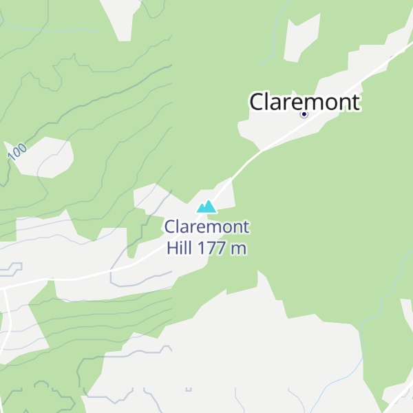 Map of Claremont Hill