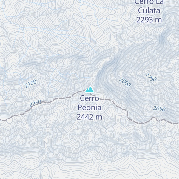 Map of Cerro Peonia