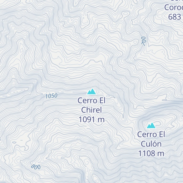 Map of Cerro El Chirel