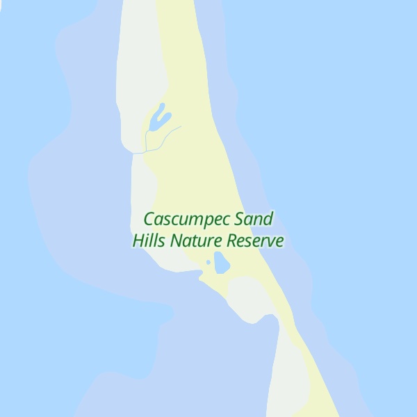 Map of Cascumpec Sand Hills